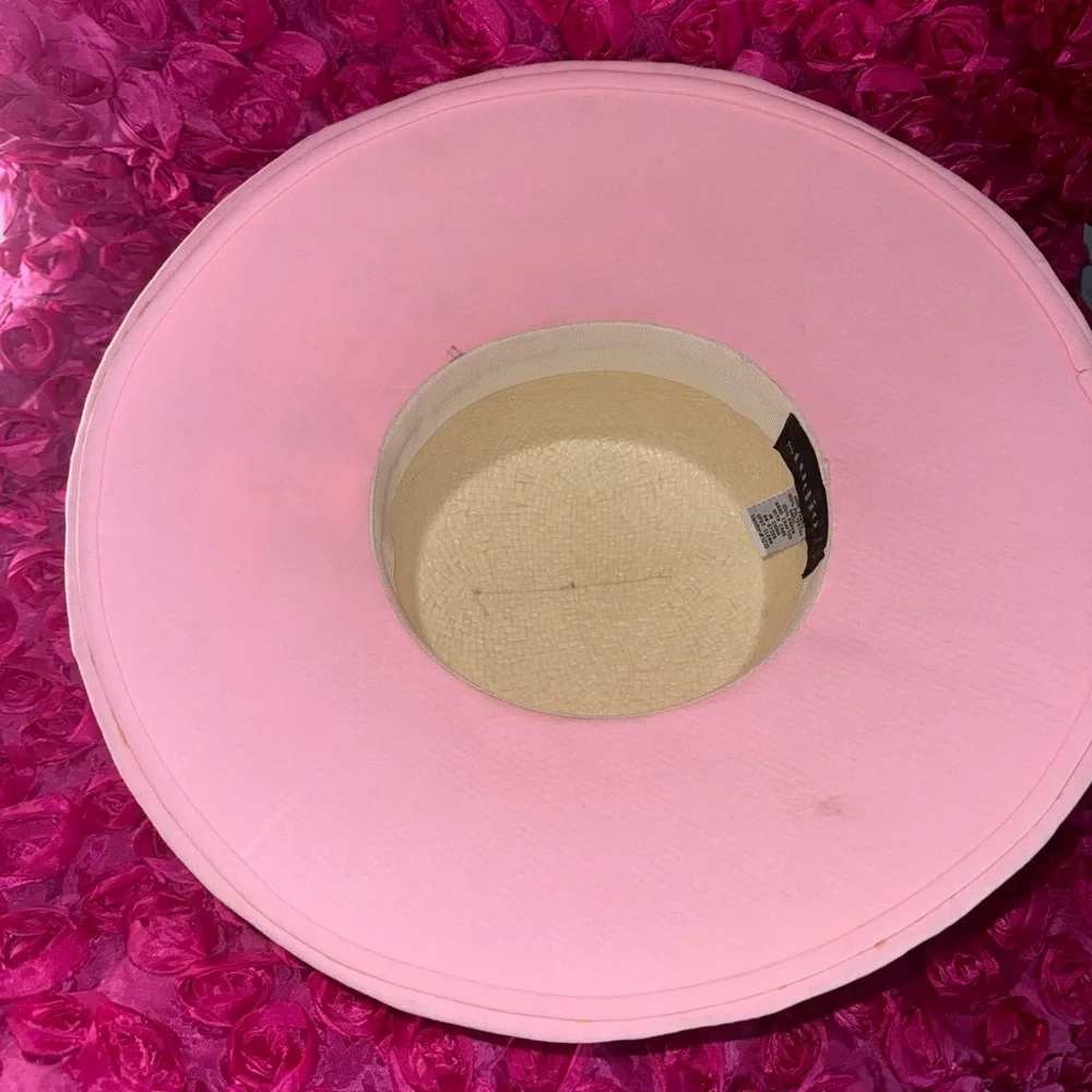 Elegant Pink Women's Hat Vintage Tea By Studio B - Picture 7 of 9
